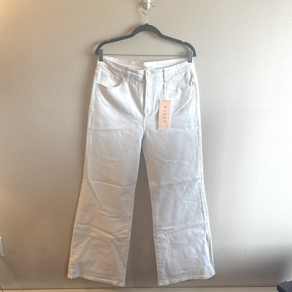 Risen Odette Wide Leg High Rise Jeans White Stretch Womens Size 13 - Picture 4 of 12
